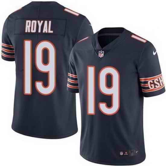 Nike Bears #19 Eddie Royal Navy Blue Mens Stitched NFL Limited Rush Jersey